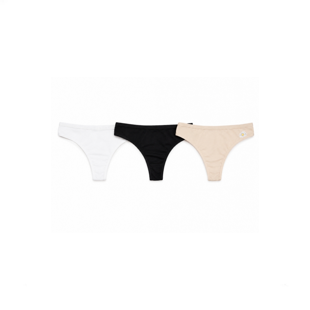 Adenoor 3'lü Tanga Set | Kadın Giyim