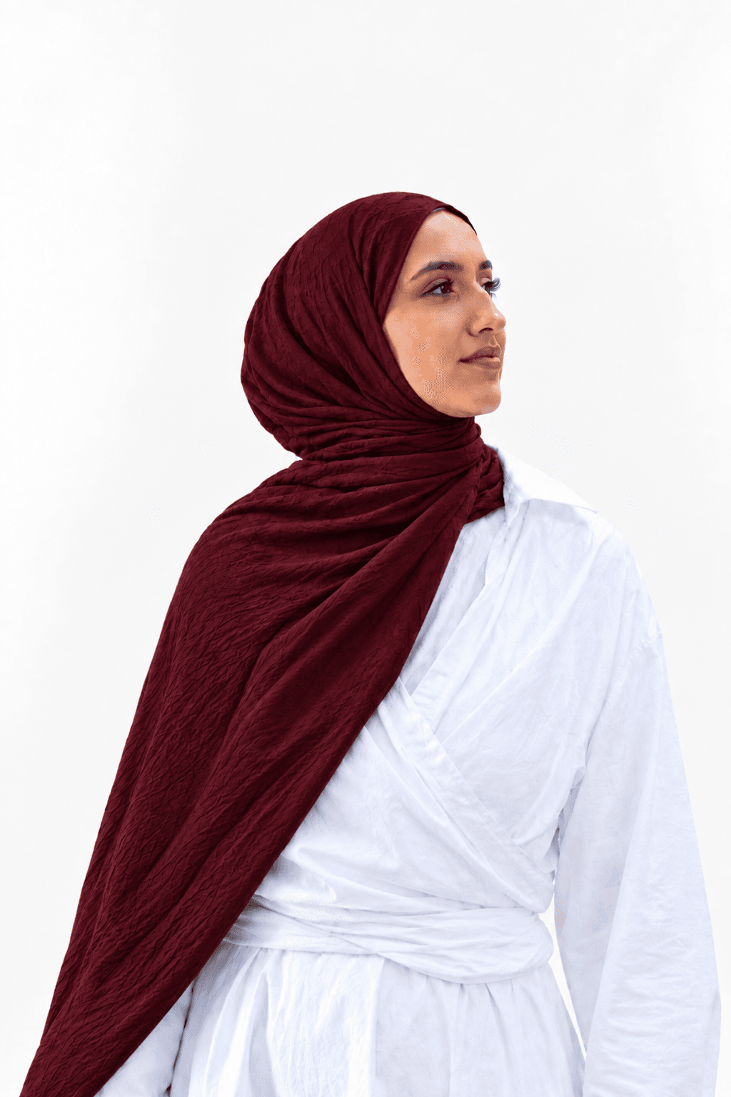 Adenoor Bambu Kraş Şal Bordo | Tesettür Giyim